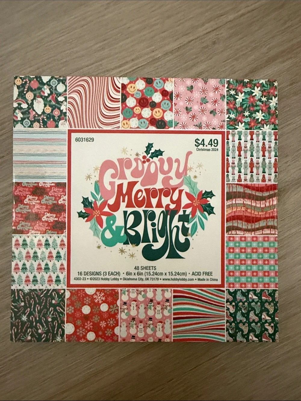 Assorted Patterned Scrapbook Paper Packs - Mixed Holiday & Chevron Prints